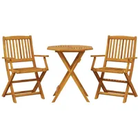 vidaXL 3-tlg. Bistro-Set Klappbar Massivholz Akazie