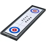 Vevor Shuffleboard und Curling 2-in-1-Brettspiele, 45 Zoll tragbares Tischset, zweiseitiges Tisch-Shuffleboard mit 8 rollenden Pucks, Shuffleboard- und Curling-Kombispielset für Kinder und Familie