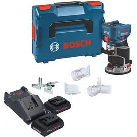 Bosch GKF 18V-8 Akku Kantenfräse 18 V 8,0 mm inkl. 2x Akku 4,0 Ah + Ladegerät + L-Boxx