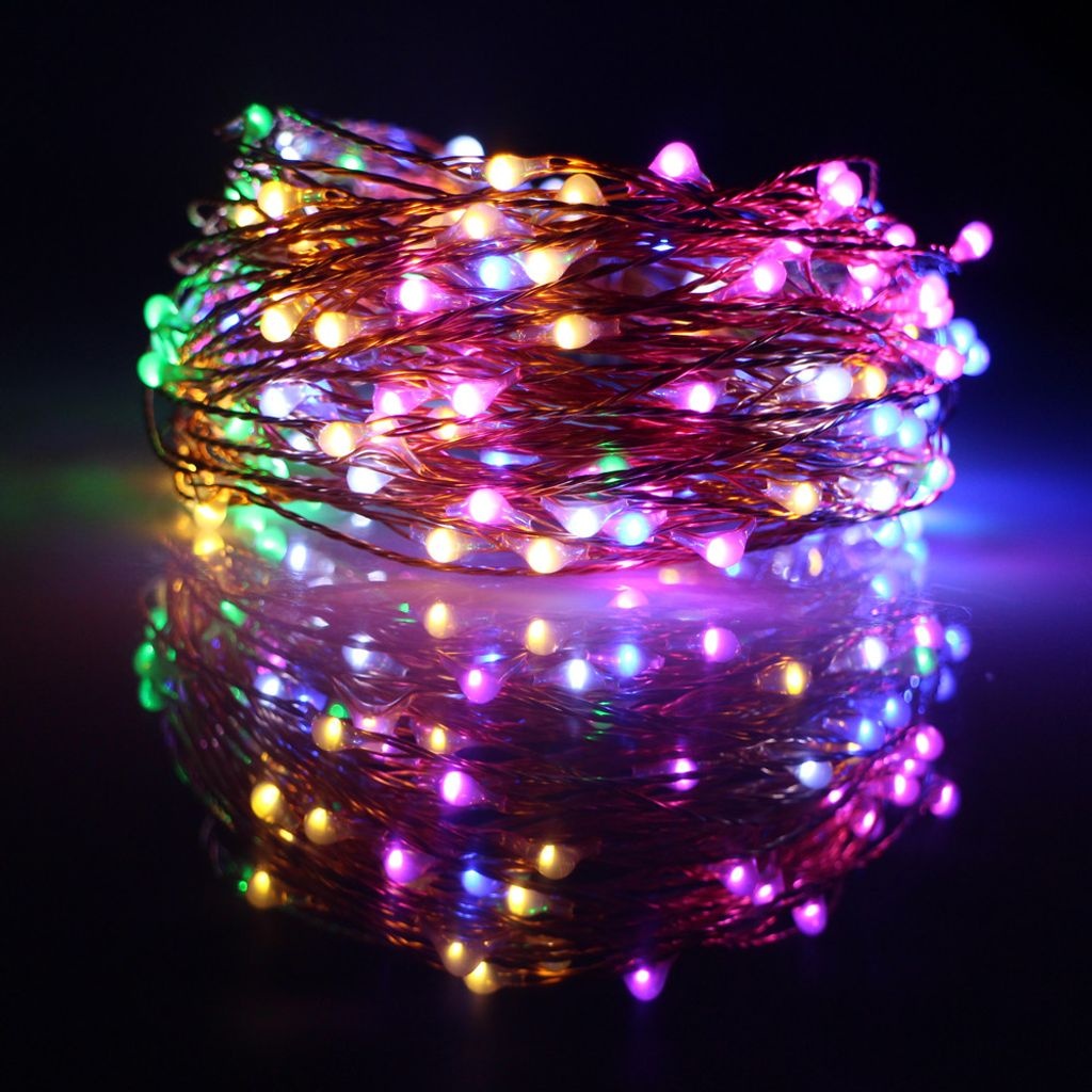 5m LED Lichterkette Kupferdraht USB Wasserdicht Dekorativ String Licht, 50Leds Mehrfarbig