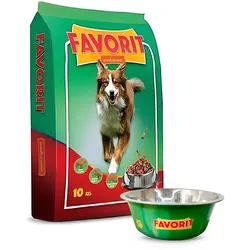 Favorit Hundetrockenfutter mit Rindfleisch 10kg + Schüssel GRATIS !!!