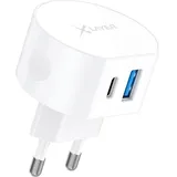 Xlayer Dual Typ C Ladeadapter weiß, 20 Watt