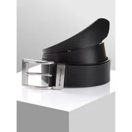 Tom Tailor Herrengürtel Leder 4 cm schwarz 90