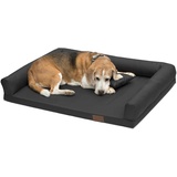 Juelle Orthopädisches Hundebett Große Hunde, Ergonomische Matratze mit Seiten für große Hunde, Abnehmbarer Bezug, Maschinenwaschbar, Lucky M-XXL, XXL - 145x105x20 cm