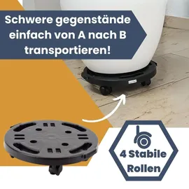 GarPet 2er Set Transportroller Rollbrett Transportrollen Rollbrett Werkstatt Pflanzen Rollbretter Transport Möbelrollen flach Pflanzenroller rund Transporthilfe