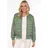Zwillingsherz Bomberjacke "Be Happy", Damen, Gr. L, grün (tannengrün), Steppware, Obermaterial: 100% Polyester, regular fit kurz, angesetztes Bündchen, Jacken Bomberjacke, modisch, Kontrastdetails, regular fit, langärmelig, mit Herzsticker
