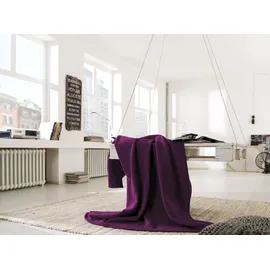 Biederlack Cotton Home Kuscheldecke 150 x 220 cm Lila