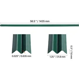 Vevor Sichtschutzlamellen 1435 mm, einwandige vertikale Lamellen mit Bodenverriegelung für Maschendrahtzäune, hochdichte HDPE-Maschendrahtlamellen, ideal für Garten, Bauernhof, Sportplatz (grün)