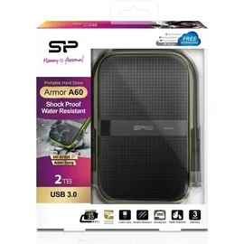 Silicon Power Armor A60 2 TB USB 3.2 schwarz/grün