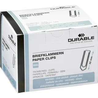 Durable Büroklammern silber Metall