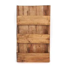 DESIGN DELIGHTS Zeitungs-Wandregal, Natur, Holz, 38x60x11 cm, Wohnzimmer, Regale, Wandregale