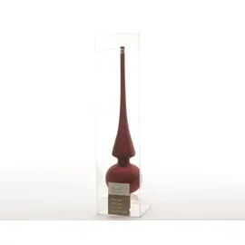 Christmas Decorations Christbaumschmuck Christbaumspitze Glas 26cm ochsenblut matt