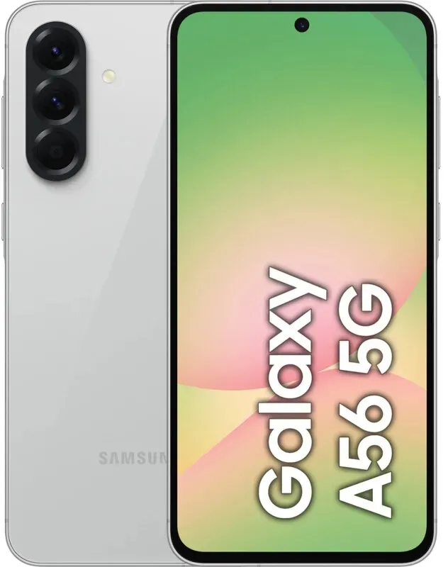 Samsung Galaxy A56 5G AI Smartphone ohne Vertrag, Simlockfreies AI Handy mit Android, 8 GB RAM, 128 GB Speicher, 50-MP-Kamera, Awesome Lightgray