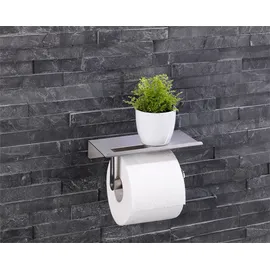 Maximex Toilettenpapierhalter MAXIMEX "Rollenhalter", silber (silberfarben), B:18cm H:7,5cm L:9,5cm, Edelstahl, Toilettenpapierhalter, Edelstahl, 18 x 7,5 x 9,5 cm