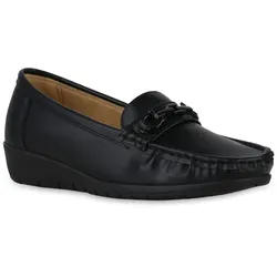 Damen Mokassins in Schwarz