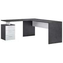 INOSIGN Eckschreibtisch »New Selina«, Schreibtisch, Schubkästen, mit oder ohne Monitoraufsatz, B 180/160 cm grau