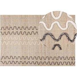 Beliani Teppich SOGUT Beige 140 x 200 cm Jute