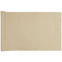 vidaXL Balkon-Sichtschutz Beige 75x500 cm Oxford-Gewebe