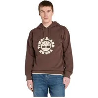 Timberland Mens Holiday Graphic Hoodie chocolate brown S
