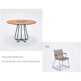Houe Circle Ø 110 x 75 cm Aluminium/Bambus Natur