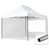 TOOLPORT Faltpavillon 3 x 4,5 m inkl. Seitenteile weiß