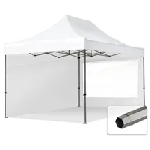 TOOLPORT Faltpavillon 3 x 4,5 m inkl. Seitenteile weiß