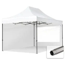 TOOLPORT Faltpavillon 3 x 4,5 m inkl. Seitenteile weiß