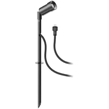 ledscom.de Außenstrahler Aluminium 42,2 cm 1er Set schwarz