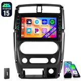 ESSGOO 8" Für Suzuki Jimny 2005-17 GPS Carplay Autoradio Android 15 NAVI WIFI Autoradio (RDS, 4+64GB(optional), Digitalradio (DAB), FM, Apple Carplay Android Auto GPS Navi WIFI BT EQ mit USB- und Type-C) schwarz