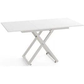WFL GROUP Axen Weiß Laminat 120-160 x 80 x 38-75 cm
