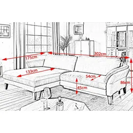 KAWOLA Sofa MALTA blau