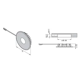 L&S Einbauleuchte Superlight Emotion Edelstahl 12 V 2,9 W IP20 weiß