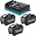 Makita Power Source Kit 3x BL 4050 F Akku 40 V max. 5,0 Ah XGT + DC 40 RA Ladegerät,