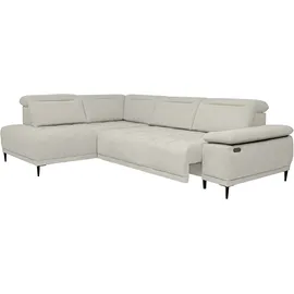 werk2 Ecksofa WERK2 "Focus-L, elektrisch erweiterbare Sitztiefe um ca. 30 cm, L-Form", natur, B:204cm H:82cm T:278cm, 92% Polyester, 8% Nylon, Sofas, Ecksofa, Komfort nach Maß: Ausziehbare Sitztiefe, verstellbare Kopfteile & Füße