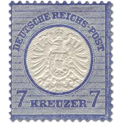 Briefmarke Kaiserreich - Dauerserie "Große Brustschilde" 7 Kreuzer, Michel-Nr.: 26, postfrisch
