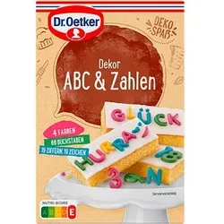Dr. Oetker Dekor ABC & Zahlen Dekor