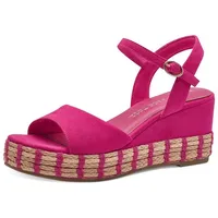 Marco Tozzi Sandalen mit Keilabsatz mit Verstellbarem Riemen Bequem, Rosa 39 EU - 39 EU