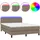 vidaXL Boxspringbett 140 x 200 cm Taupe