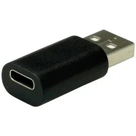 Value USB-A auf USB-C Adapter Schwarz