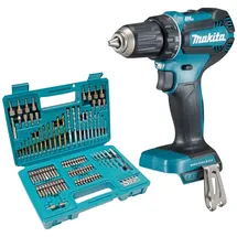 Makita DDF485 Z ohne Akku + 102 tlg. Bit Bohrer Set