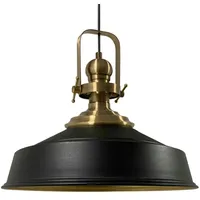 Bamyum Pendelleuchte Asletl Hängelampe, E27, Ø41cm, Schwarz Lampe