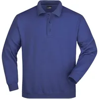 James & Nicholson Klassisches Komfort Polo-Sweatshirt blau, Gr. XXL