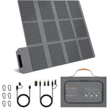 120W Tragbares Solarpanel, 19V faltbares Solarladegerät mit USB C, USB A und DC Ausgängen, IP65 Wasser- und staubdicht, für tragbare Power Station, iPhone, iPad, Camping, Wandern, Outdoor-Reisen