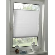 GARDINIA Solid Plissee 90 x 130 cm weiß