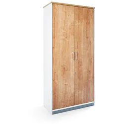 rocada Aktenschrank, 1104AW08 weiß, eiche 4 Fachböden 90,0 x 45,0 x 195,0 cm