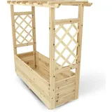 holz4home® holz4home Pflanzkasten mit Dach aus Tannenholz inkl. Vlieseinlage M