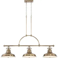 Elsteadlighting Emery 3-flammiger Insel-Kronleuchter - Verwittertes Messing - QZ-EMERY3P-WS