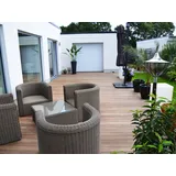 Cumaru Terrassendielen, 21x90 mm, KD, glatt/glatt