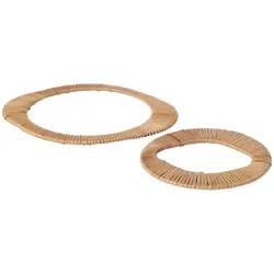 Broste Copenhagen - Tini Untersetzer, Rattan / Eisen (2er-Set)