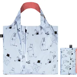LOQI - Moomin Family Pattern Tasche, mehrfarbig, modern, Mehrfarbig, Zeitgenössisch